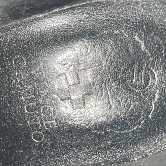 Vince Camuto “Gidgeta” black leather pointed toe heeled ankle boots size 10 - Picture 8 of 8